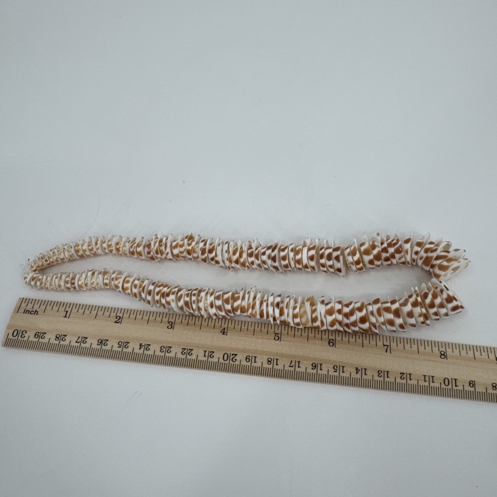 Tiger Cone Shell disc beads For Jewelry Making Pre Strung - Picture 4 of 6